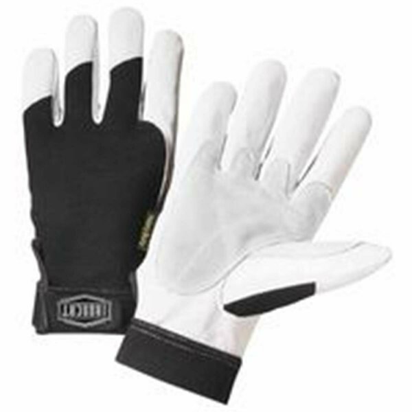 West Chester Protective Gear Black- Elastic- Kevlar- Ironcat Heavy Duty Goatskin Gloves- Extra Large- White 813-86552/XL